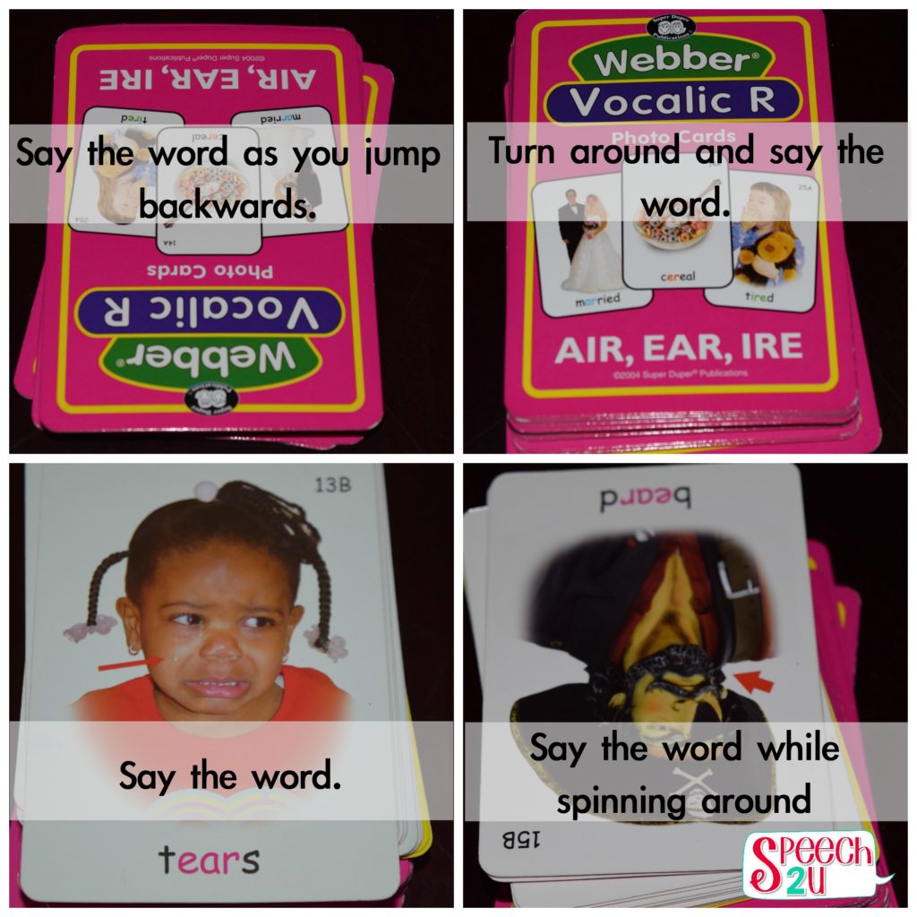 Speech therapy card deck 