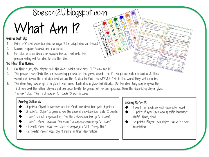 What Am I: Vocabulary AND Articulation Extension Packs