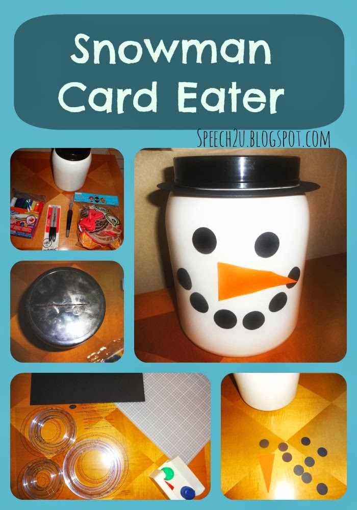 Snowman Protein Shake Container Card Eaters