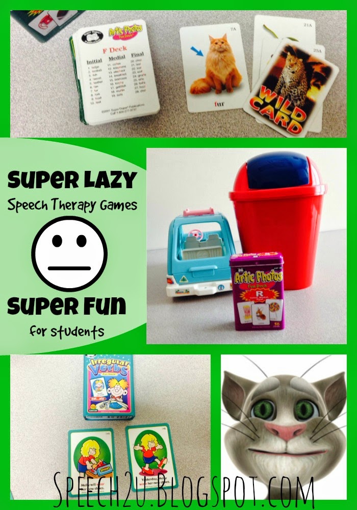 Lazy Speech Therapist-End of the Year Card deck activities