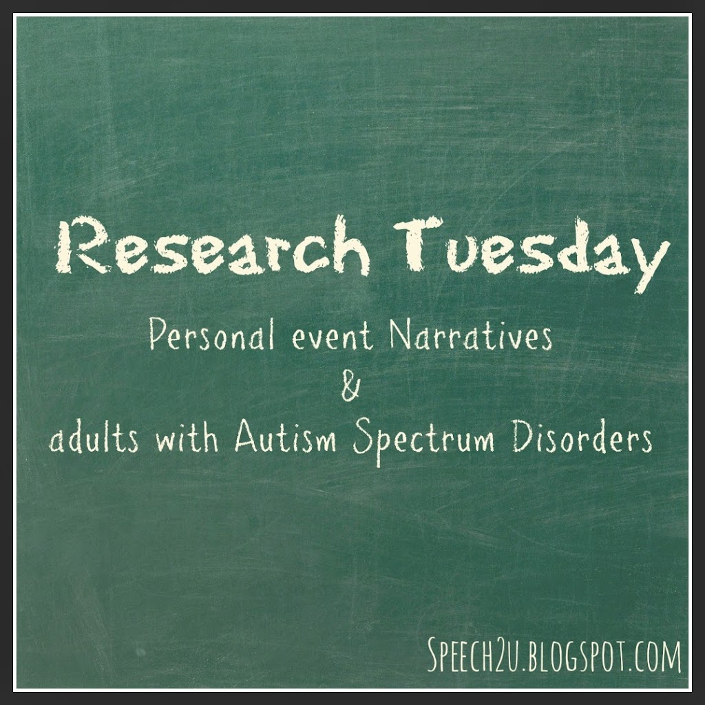 Research Tuesday: Personal Narratives and Adults with Autism Spectrum Disorders