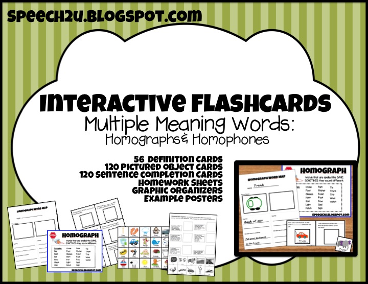 Rounding up the Month with Multiple Meaning Word products (linky party) & Giveaway