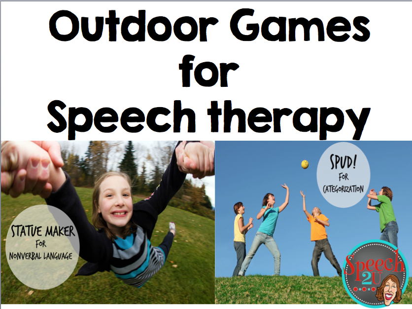 Outdoor Games for Speech Therapy {FREEBIE}