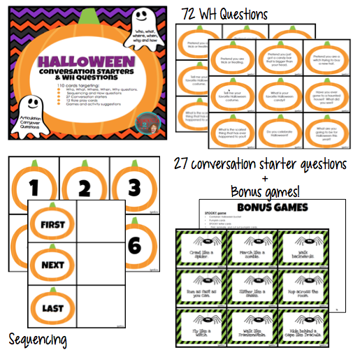 Halloween Speech Therapy Activities