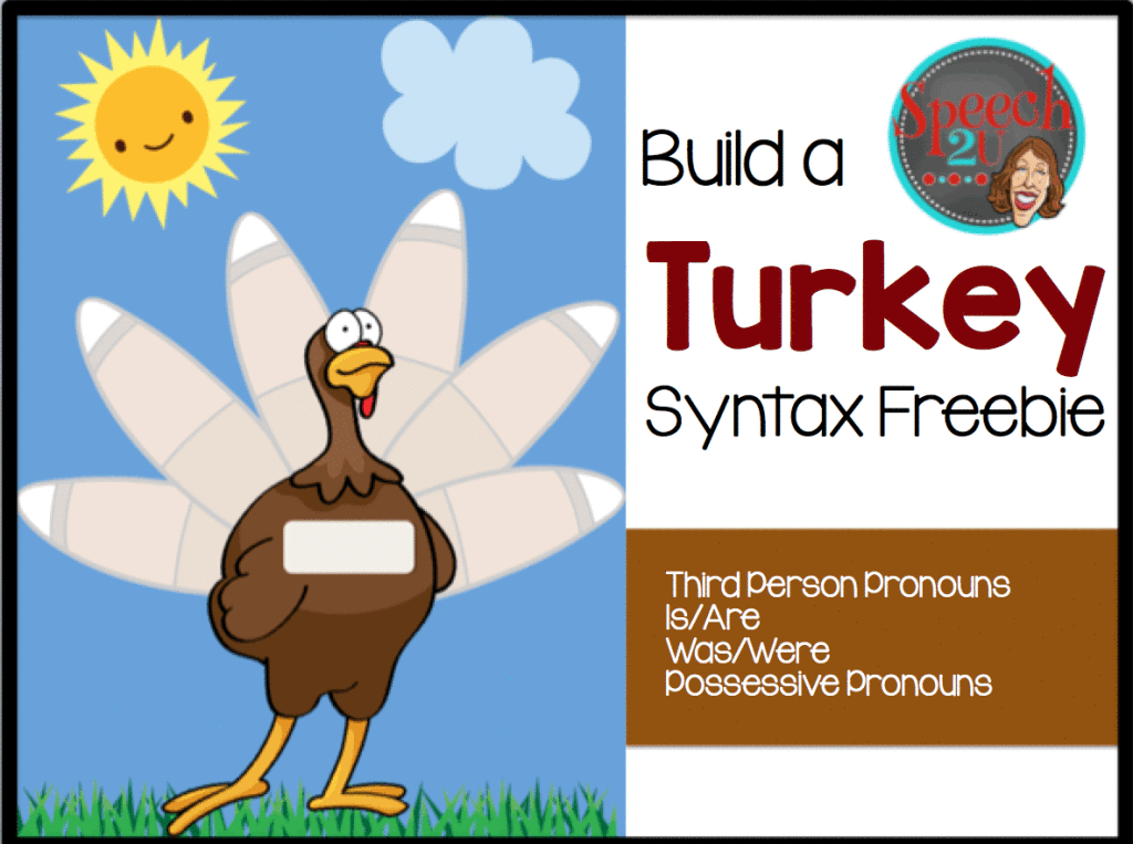 Thanksgiving Speech Therapy Ideas {FREEBIE}