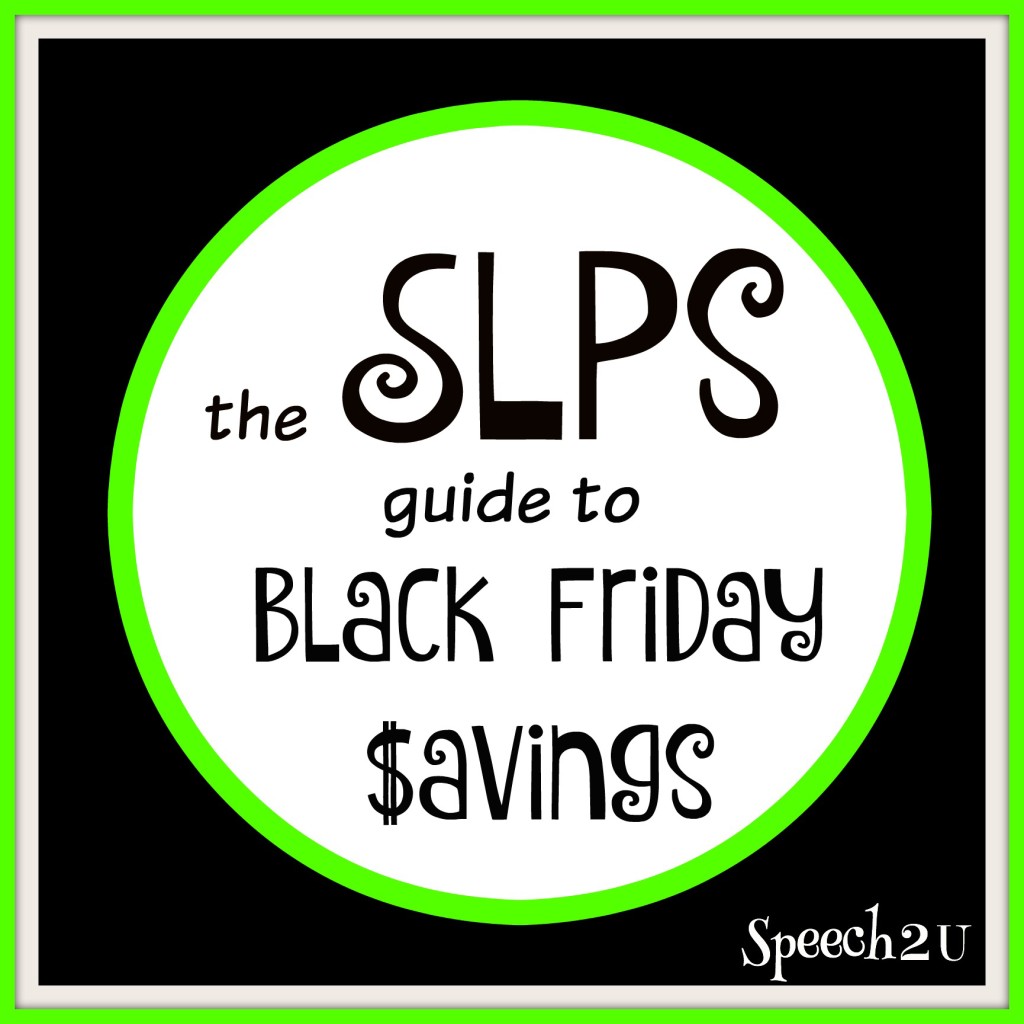 Black Friday Speech Therapy Deals
