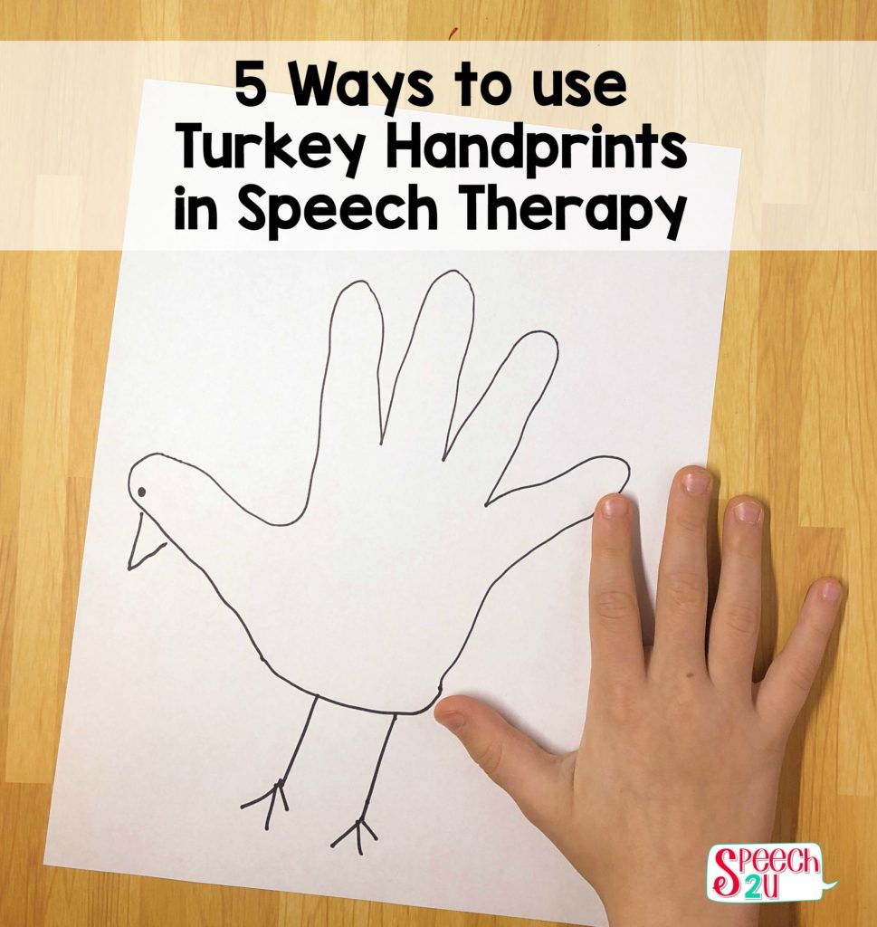 Thanksgiving Speech therapy Craft: Hand Turkeys